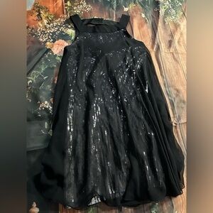 Elie Tahari Black Sequin Dress